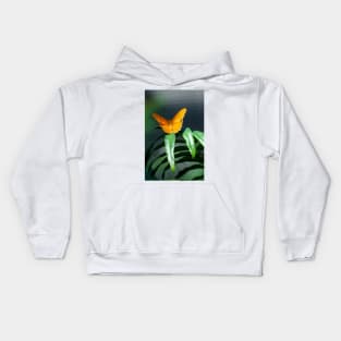 Orange Lacewing At Rest Kids Hoodie